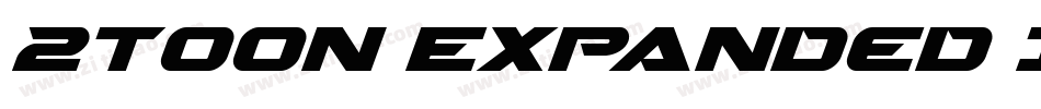 2Toon Expanded Italic字体转换